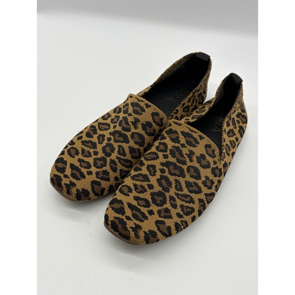 MIA Women's Size 7.5 Yohanna Brown Black Leopard Slip On Flats Shoes